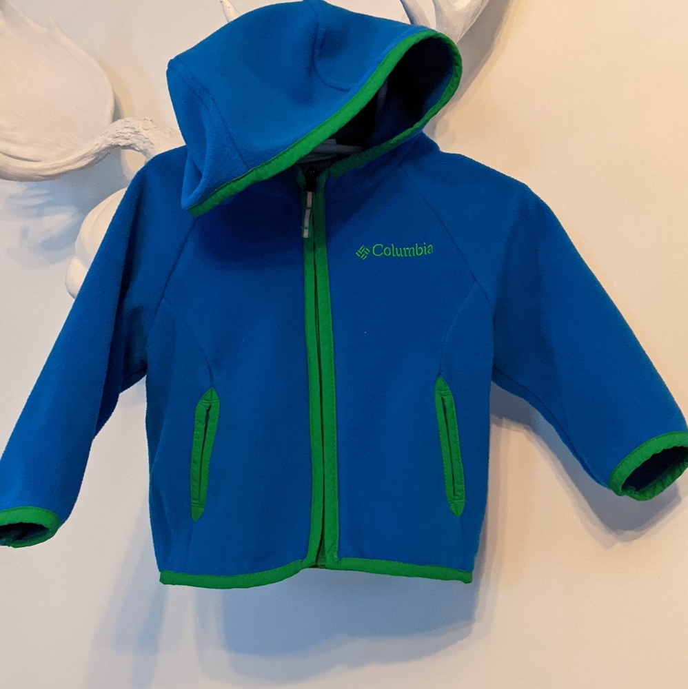 Baby Columbia zip up hooded fleece jacket